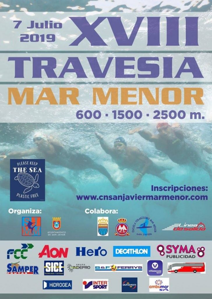 anuncio de la 18 travesía en el mar menor
